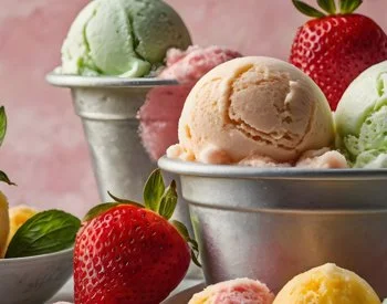 Fruit purees for ice cream makers