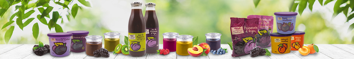 pruneaux d'Agen & jus pour la distribution, purées de fruits bio pour l'agroalimentaire